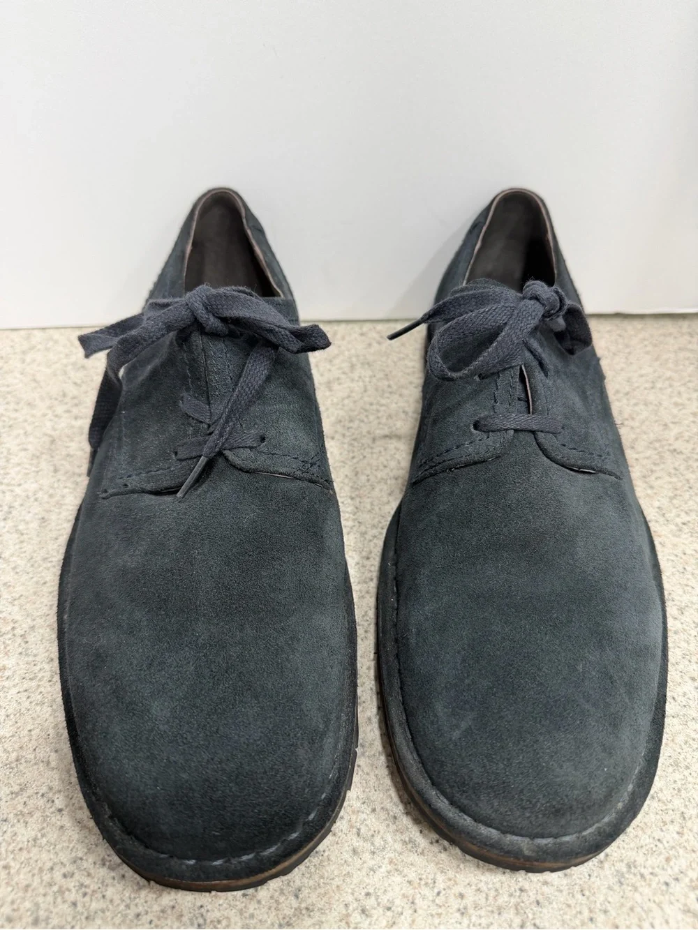 JOHN VARVATOS Blue Suede Derby Oxford Lace Up Shoes - Men's Size 12M